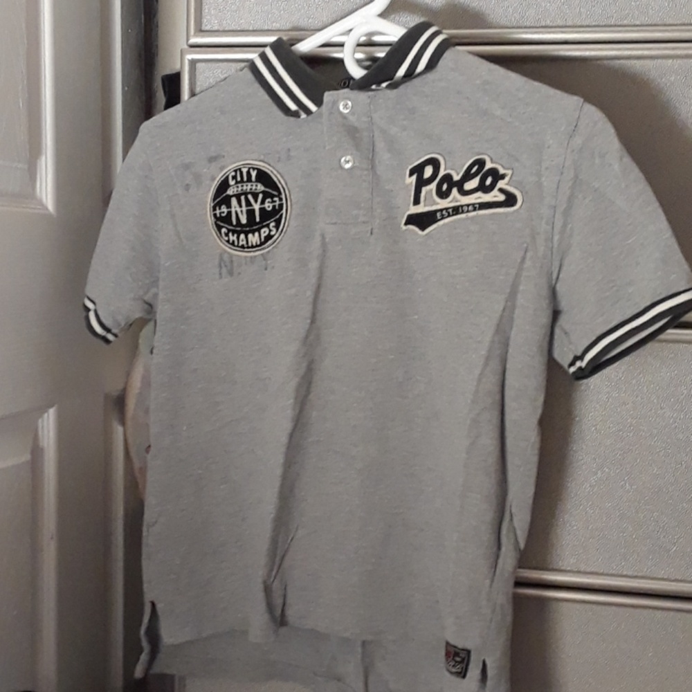 Grey polo shirt